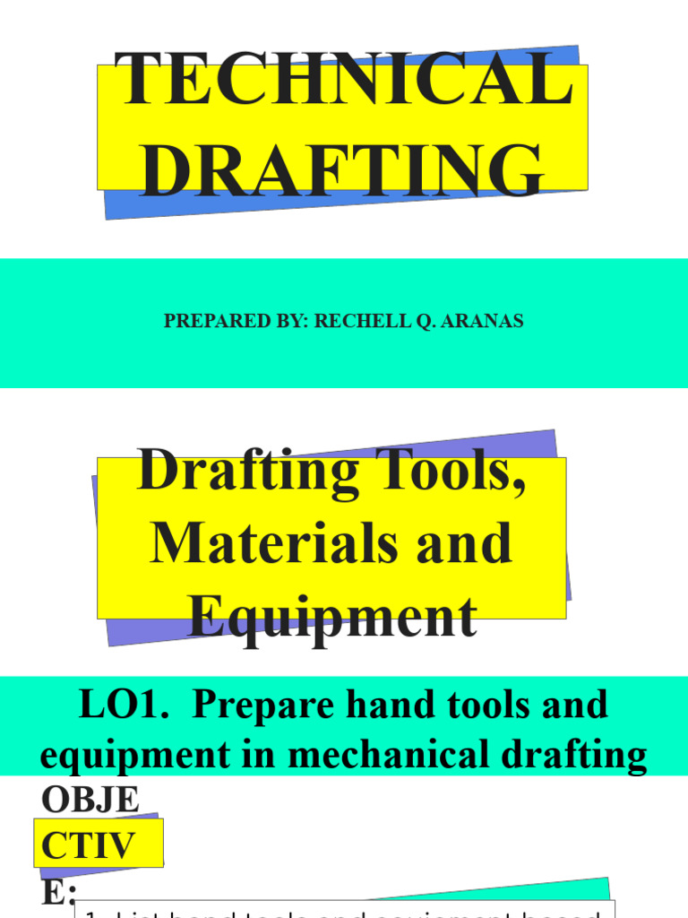 Lesson 1 Prepare Hand Tools and Equipment in Mechanical Drafting PDF