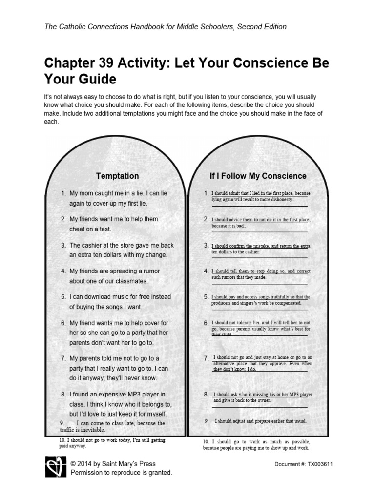 Conscience Choices for Middle Schoolers | PDF