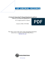 A System For Expressing Net Energy Requirements and Feed Values For Growing and Fini