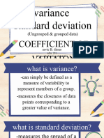 Diono Arvie B. Variance Standard Deviation CV