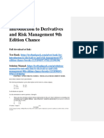 Introduction To Derivatives and Risk Management 9th Edition Chance Test Bank 1