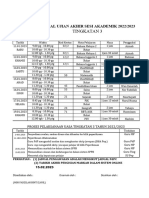 Perubahan Jadual Ujian Akhir Sesi Akademik 2022