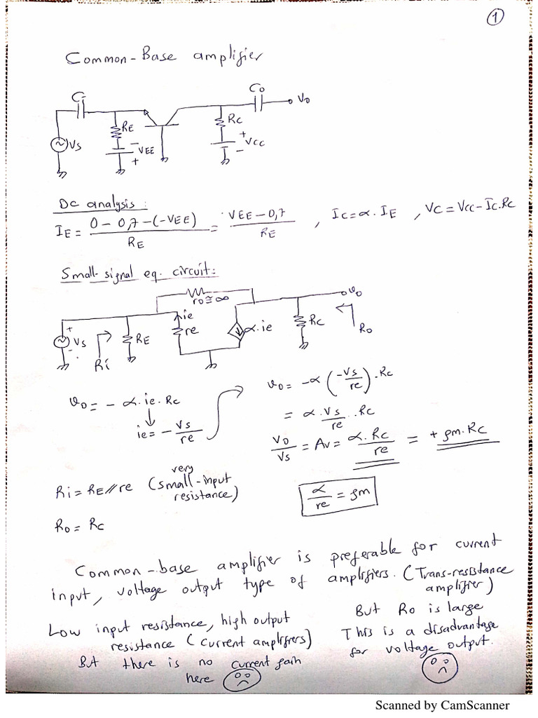 CB CC Amplifier Examples | PDF