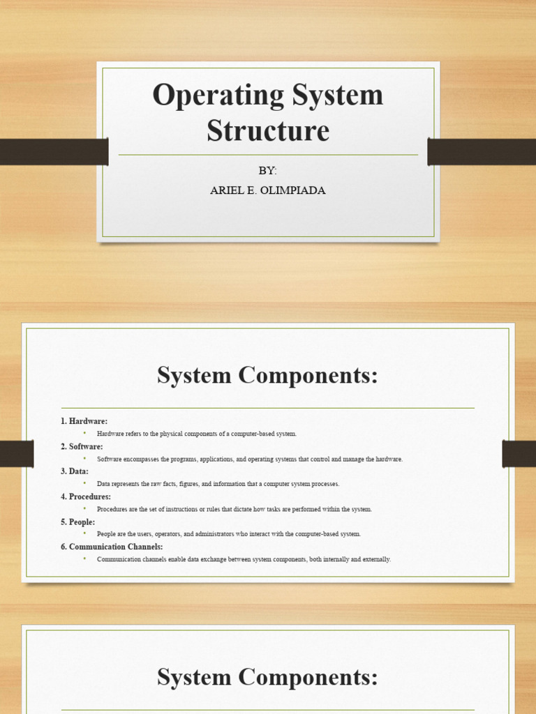 Operating System Structure | PDF