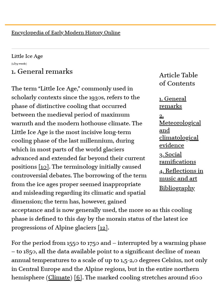 Little Ice Age PDF Climate Atmosphere
