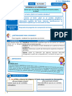 Comunicación Fecha: 18/10/2021 Experiencia de Aprendizaje