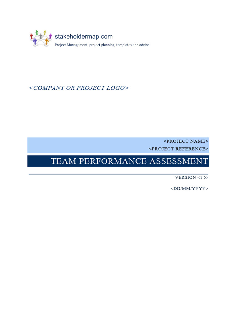 Team Performance Assessment Template | PDF | Computers