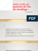 Un Compte Rendu Sur L'expansion de L'air