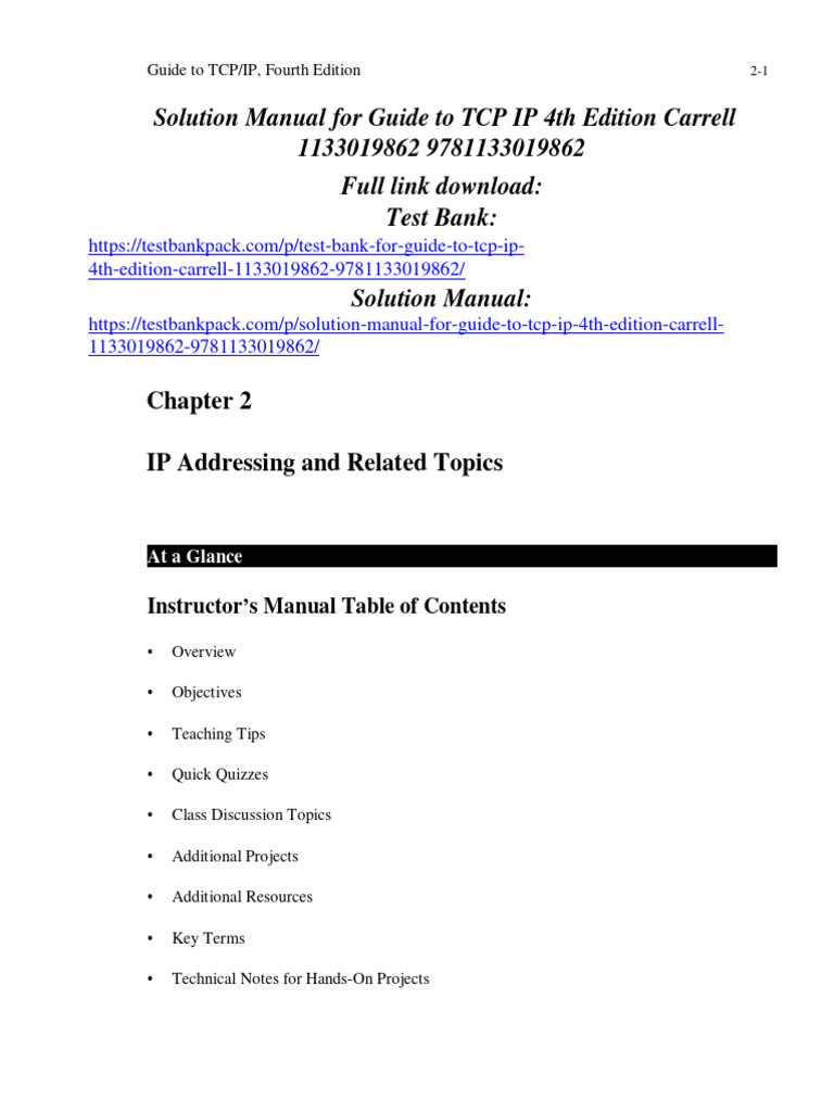 TCP/IP Addressing Explained | PDF | Computers