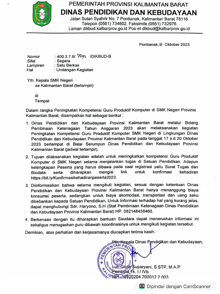 Undangan Keg Peningk Komp Guru Prod Komp PDF