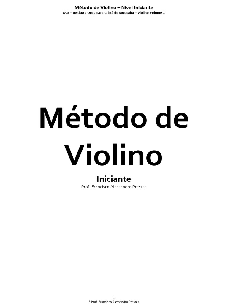 Enviando Metodo Violino - Nivel Iniciante | PDF