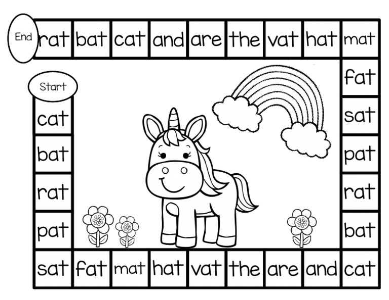 At word family game board | PDF