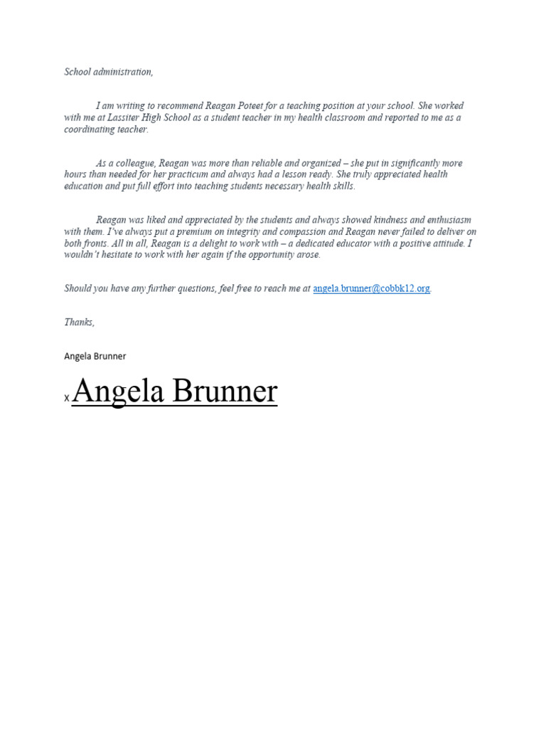 Reference Letter PDF