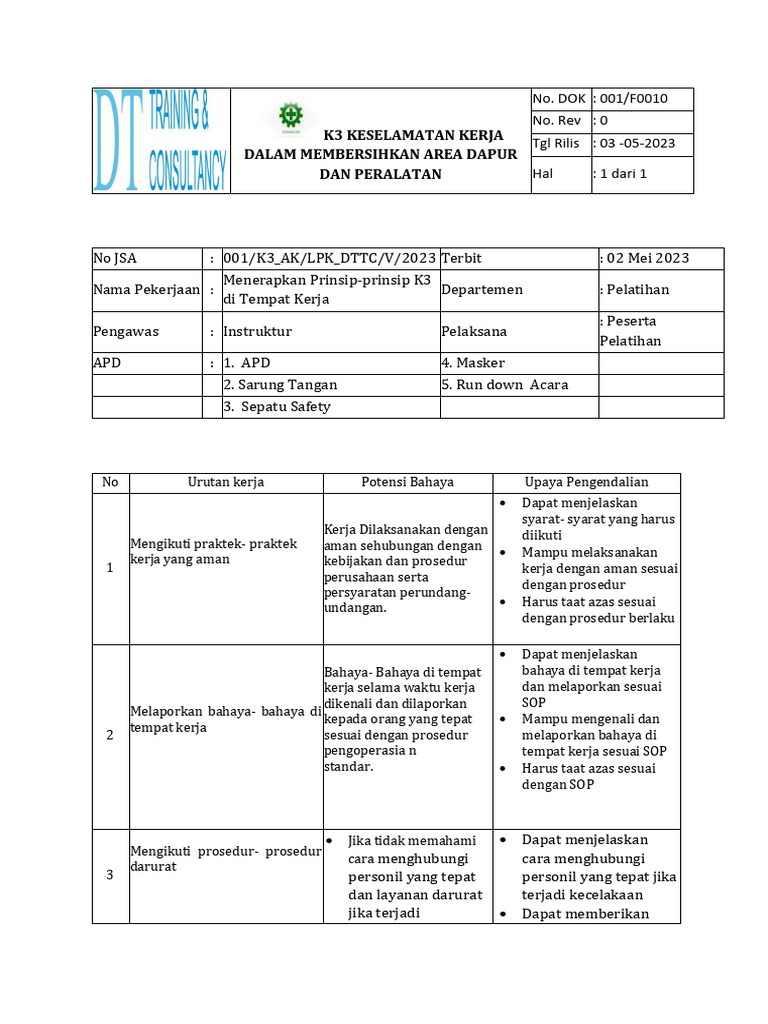 K3 Keselamatan Kerja | PDF