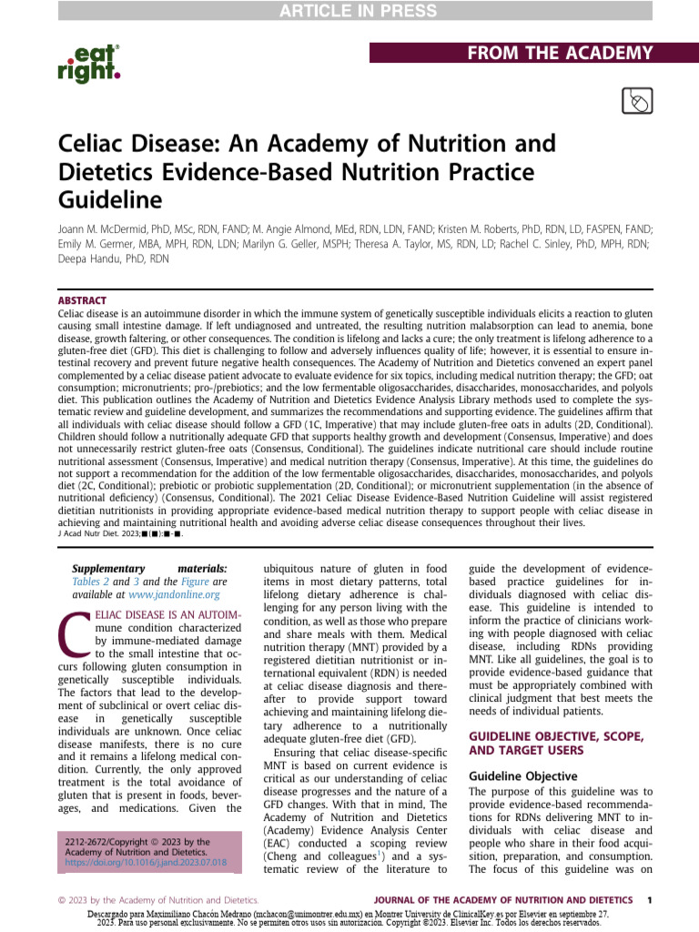 Celiac Disease | PDF | Gluten Free Diet | Coeliac Disease