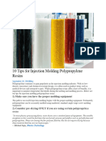 10 Tips For Injection Molding Polypropylene Resins