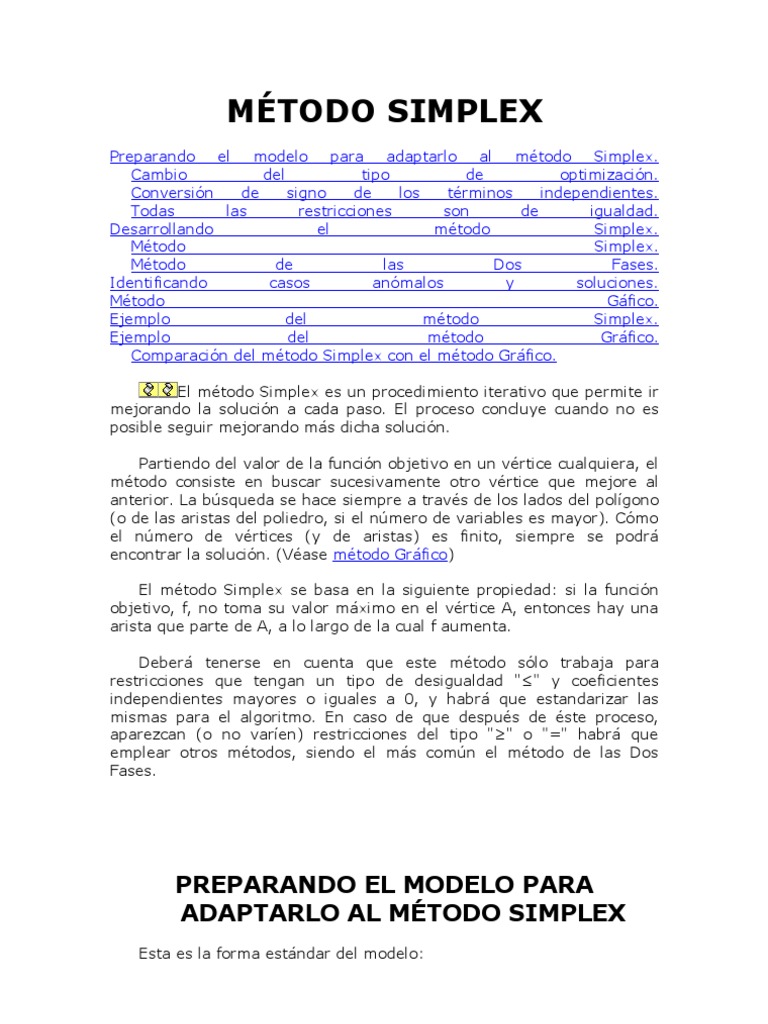 Método Simplex | PDF