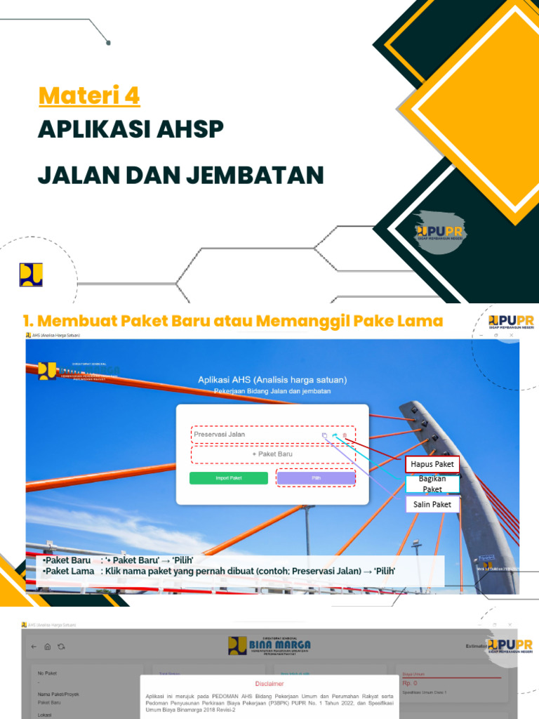 Materi 4. Aplikasi AHSP Bina Marga PDF