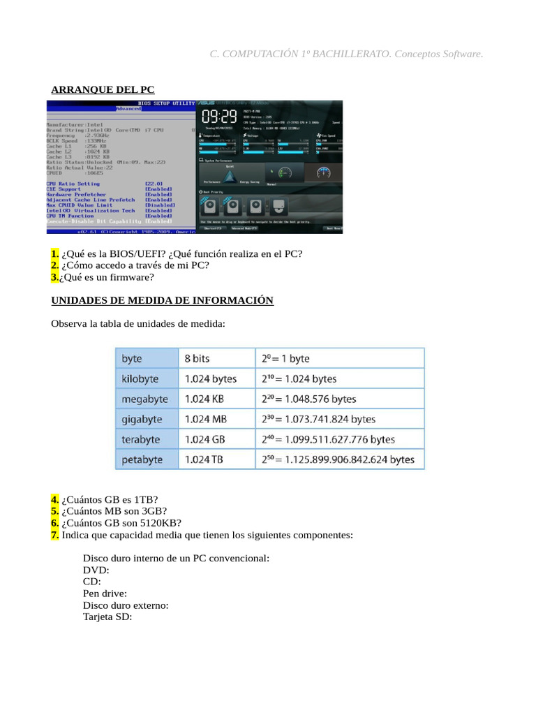 Conceptos Clave de Computación para Bachillerato | PDF