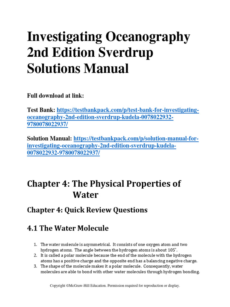 Investigating Oceanography 2nd Edition Sverdrup Solutions Manual 1 PDF