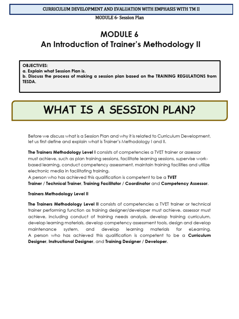 Module 6 Curriculum Pdf