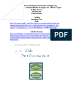 Organizational Behavior Improving Performance and Commitment in The Workplace3rd Edition Colquitt LePine WessonSolution Manual