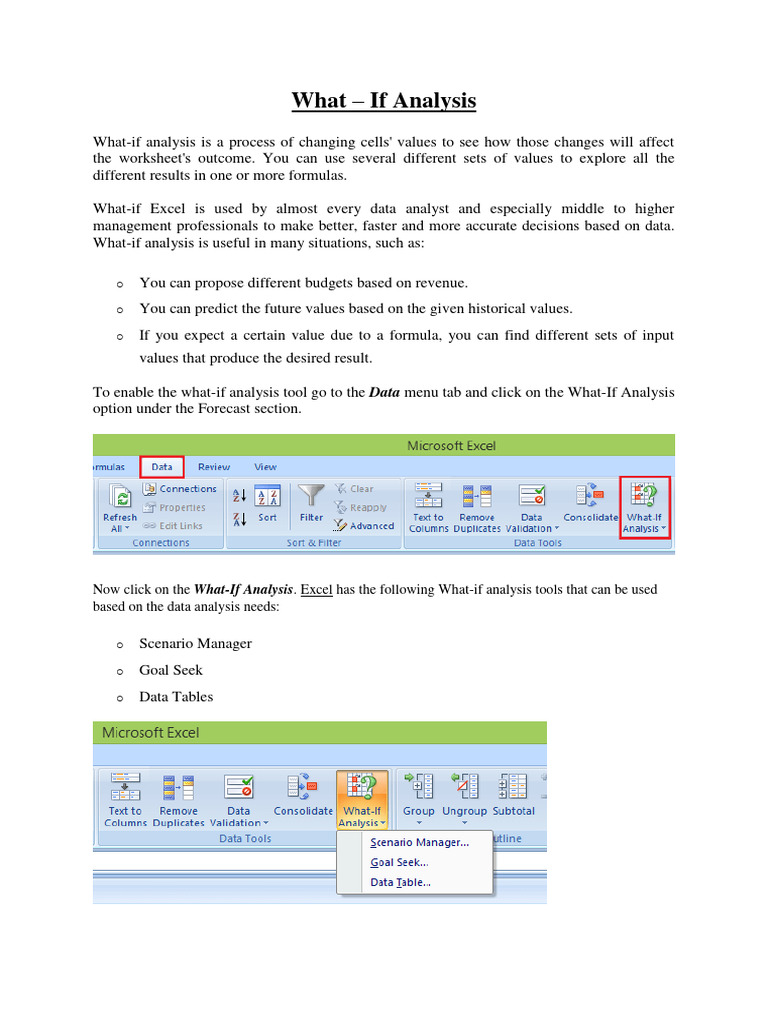 Whatifanalysis | PDF