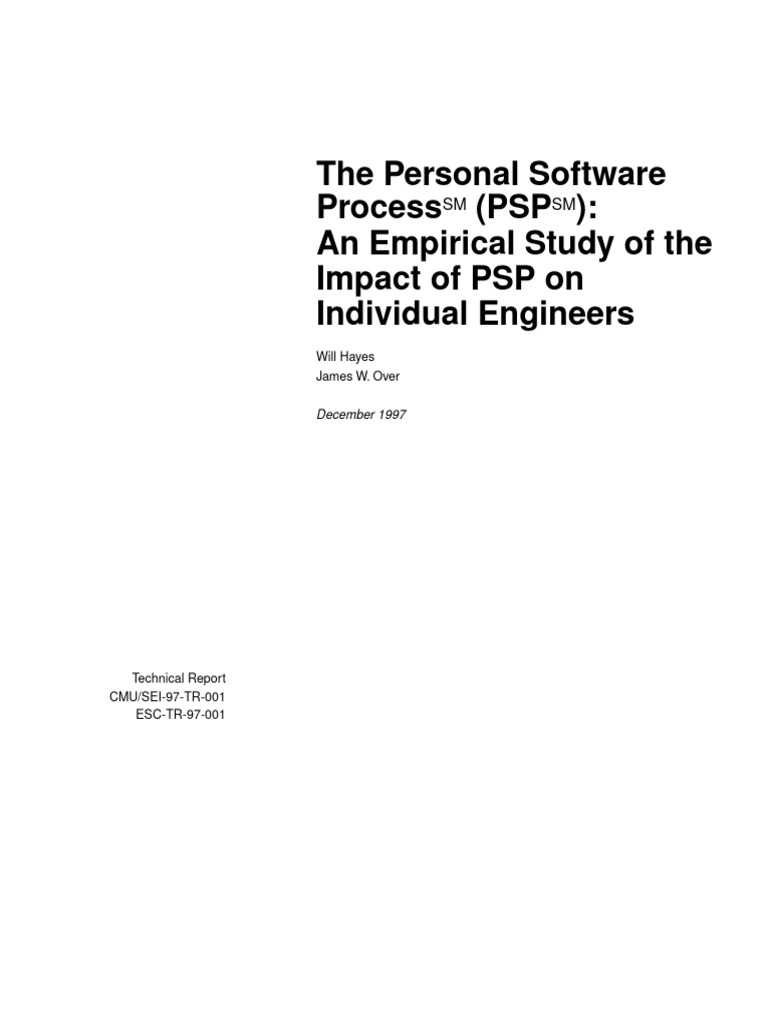 The Personal Software Process (PSP) An Empirical Study of The Impact