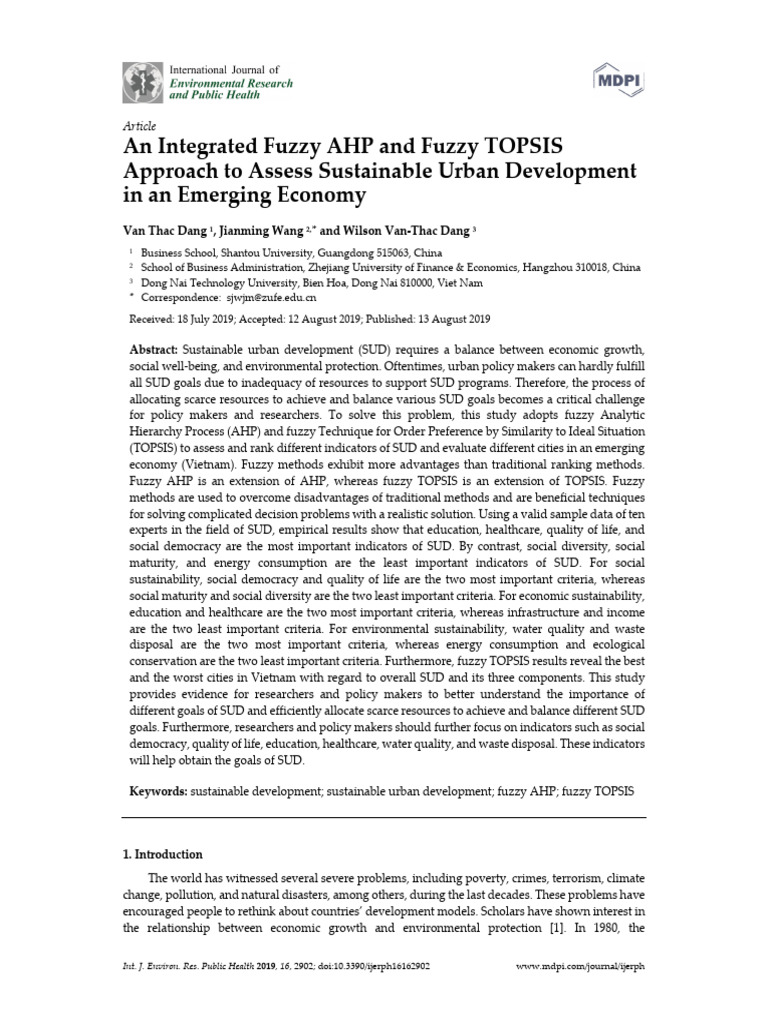 An Integrated Fuzzy AHP and Fuzzy TOPSIS Approach | PDF | Cost Of ...