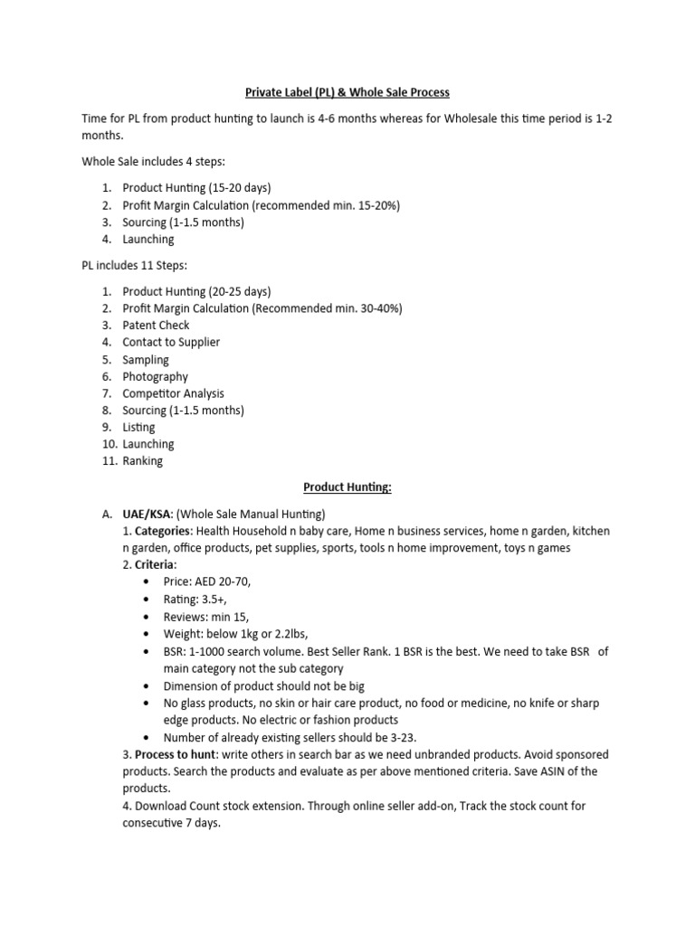 Amazon Private Label & Whole Sale Process PDF Alibaba Group Cost