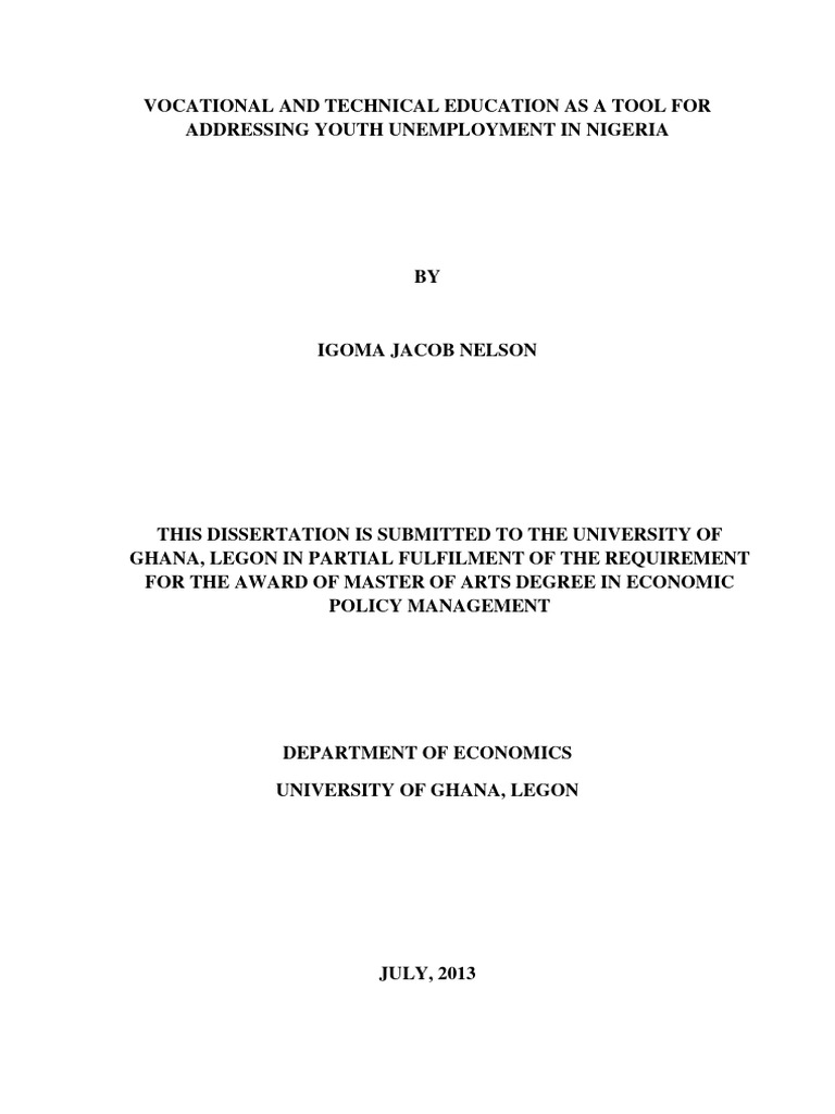 Vocational Education to Combat Youth Unemployment | PDF | Unemployment ...