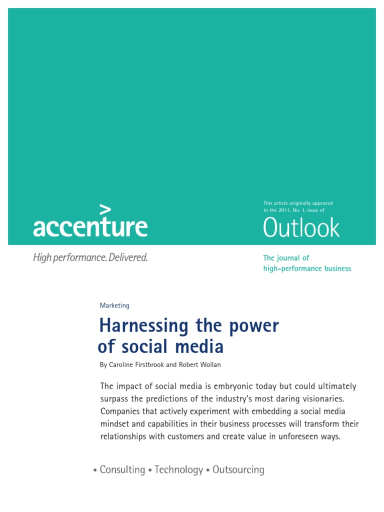 Accenture Outlook Harnessing The Power of Social Media | PDF
