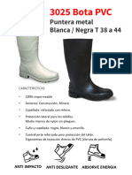 Bota Blanca Negra PVC Puntera