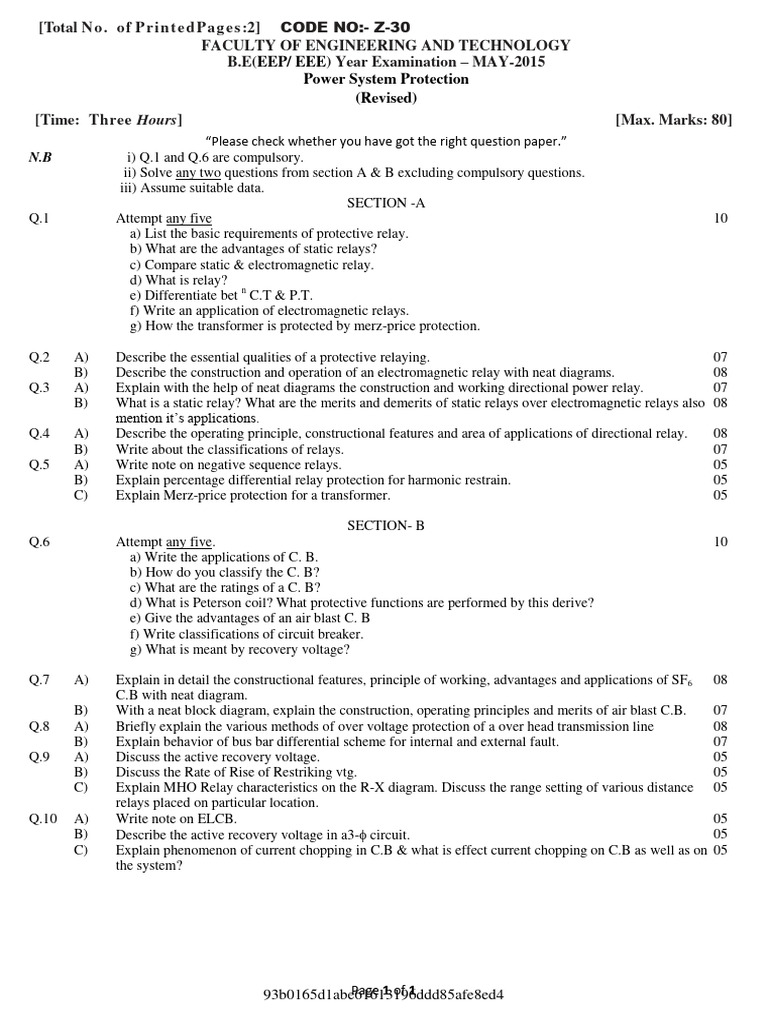 Power System Protection Download Free PDF Manufactured Goods