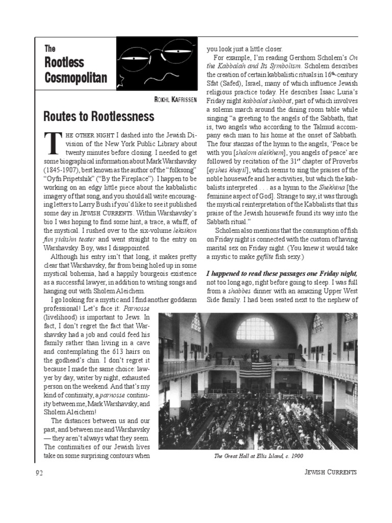 Jewish Continuities and Rootlessness | PDF | Kabbalah | Aliyah