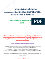 Proiect de Activitate Didactică (Temă, Scop