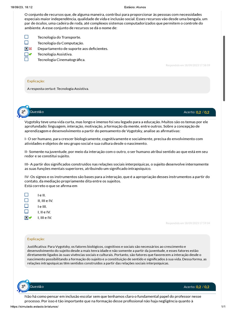 Educação Especial Simu 1 | PDF | Carreira e Crescimento | Ciências e ...
