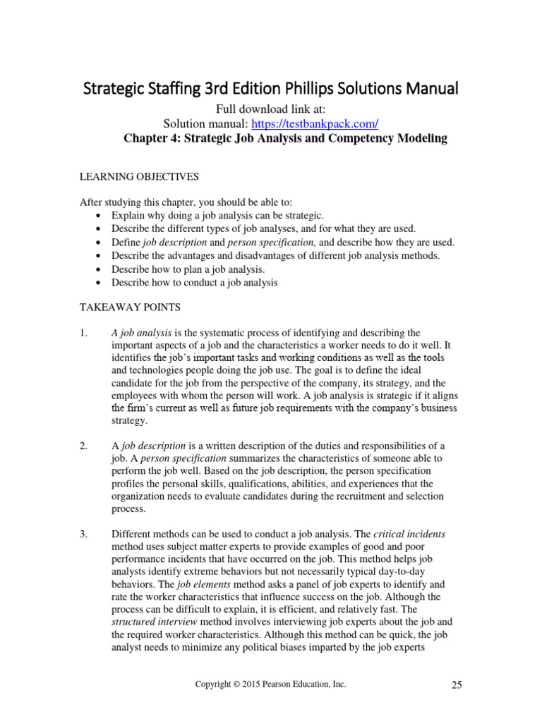 Strategic Staffing 3rd Edition Phillips Solutions Manual 1 PDF