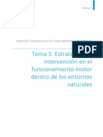 Tema 3. Estrategias de Intervención en El Funcionamiento Motor Dentro de Los Entornos Naturales