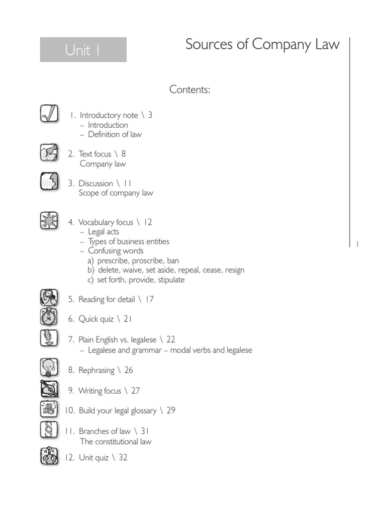 Unit 1 sources of company law pdf