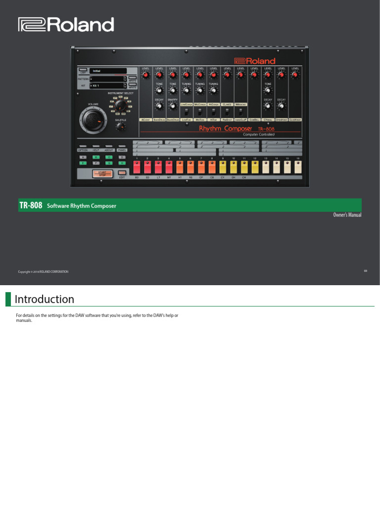 TR-808 Manual E | PDF