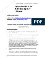Taxation of Individuals 2018 Edition 9th Edition Spilker Solutions Manual 1