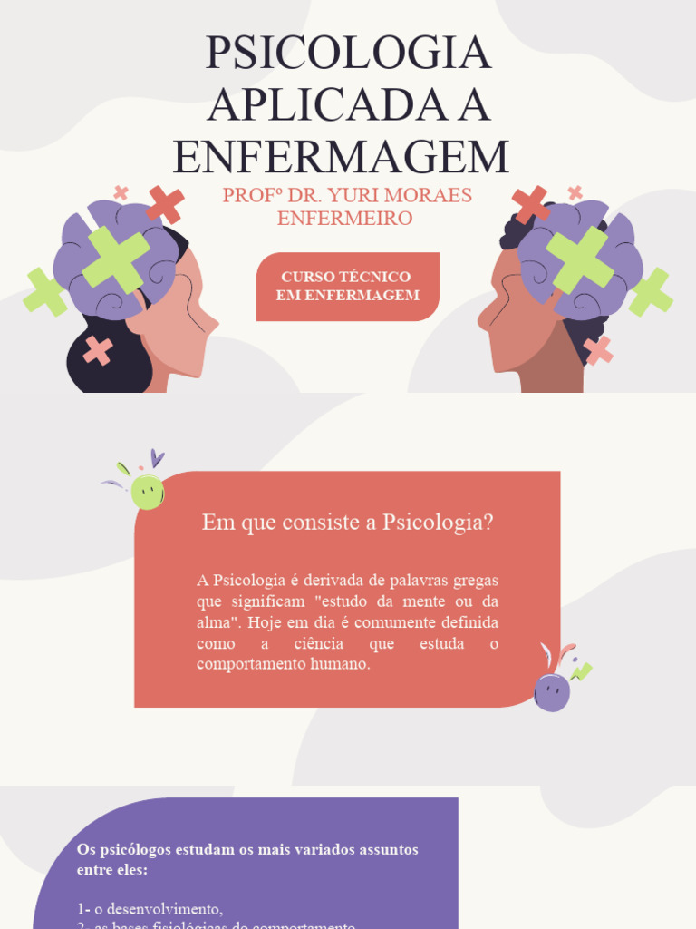 Psicologia Aplicada A Enfermagem 1 Aula | PDF