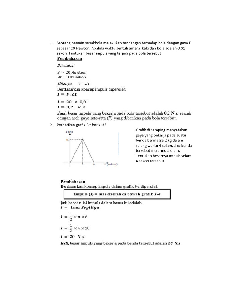 Impuls Dan Momentum | PDF
