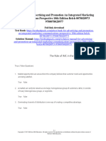 Test Bank For Advertising and Promotion An Integrated Marketing Communications Perspective 10th Edition Belch 0078028973 9780078028977