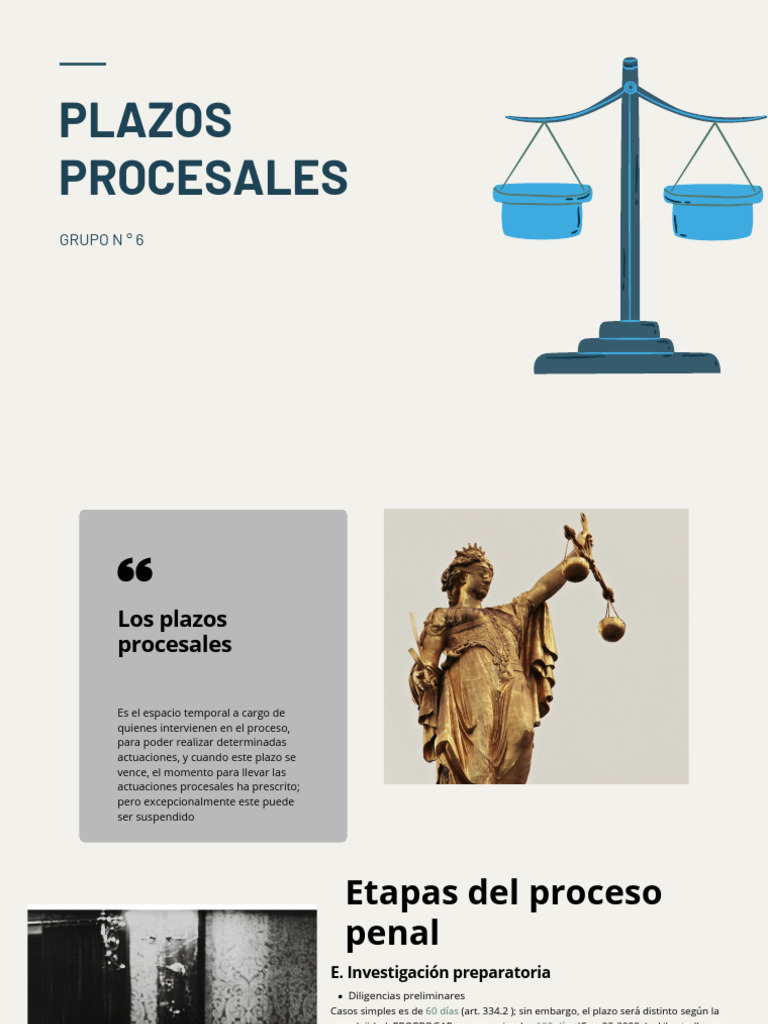 Plazos Procesales en el Proceso Penal | PDF | Derecho