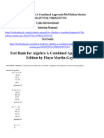 Test Bank For Algebra A Combined Approach 5th Edition Martin Gay 032197753X 9780321977533