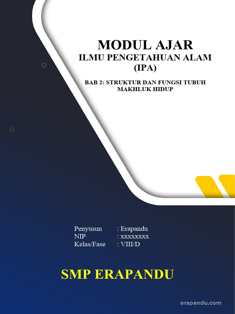 Ma Ipa 8 Bab 2 Struktur Tubuh | PDF