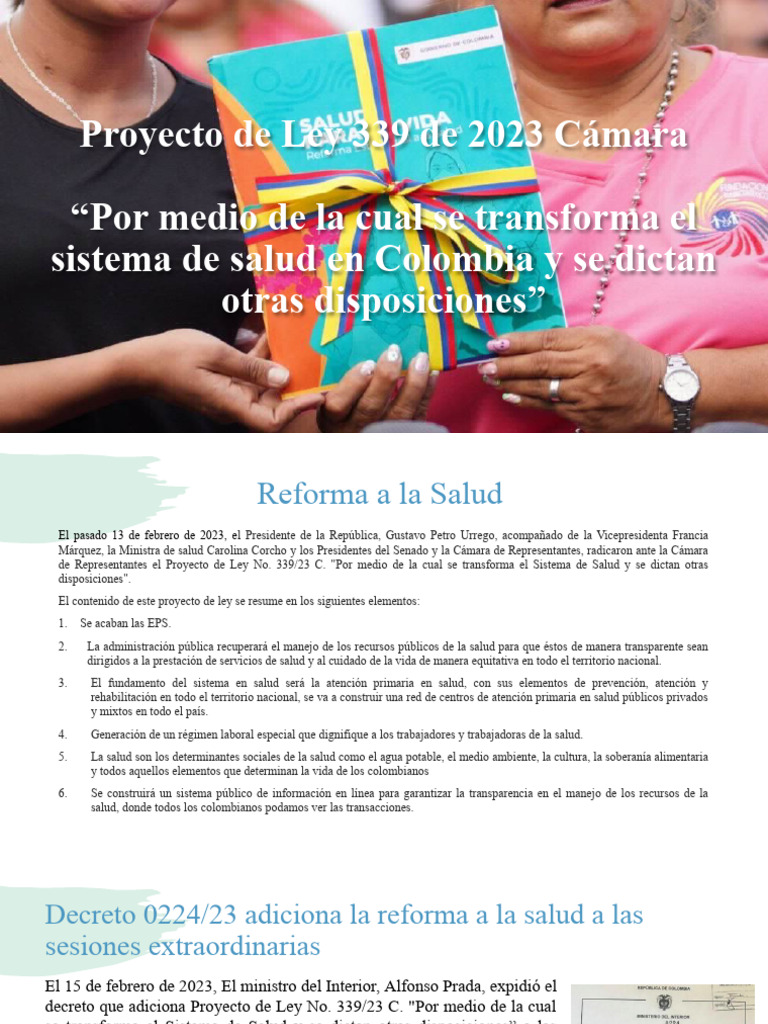 Reforma del Sistema de Salud en Colombia | PDF | Colombia | Gobierno