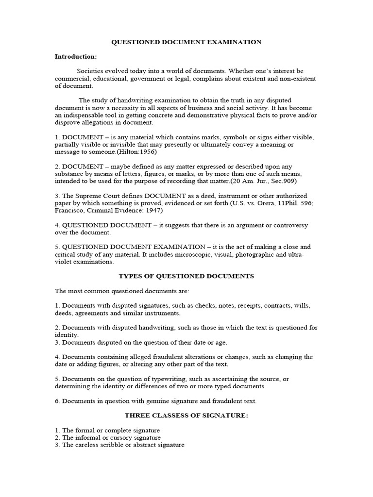 WHAT IS QUESTIONED DOCUMENT EXAMINATION IN CRIMINOLOGY visual data 7